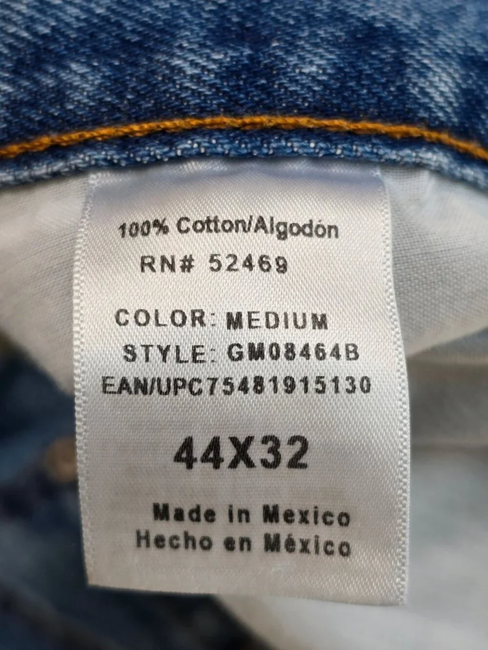 George Regular Fit Blue Denim Jeans 44X32 100% Cotton Medium Wash TWO PAIRS